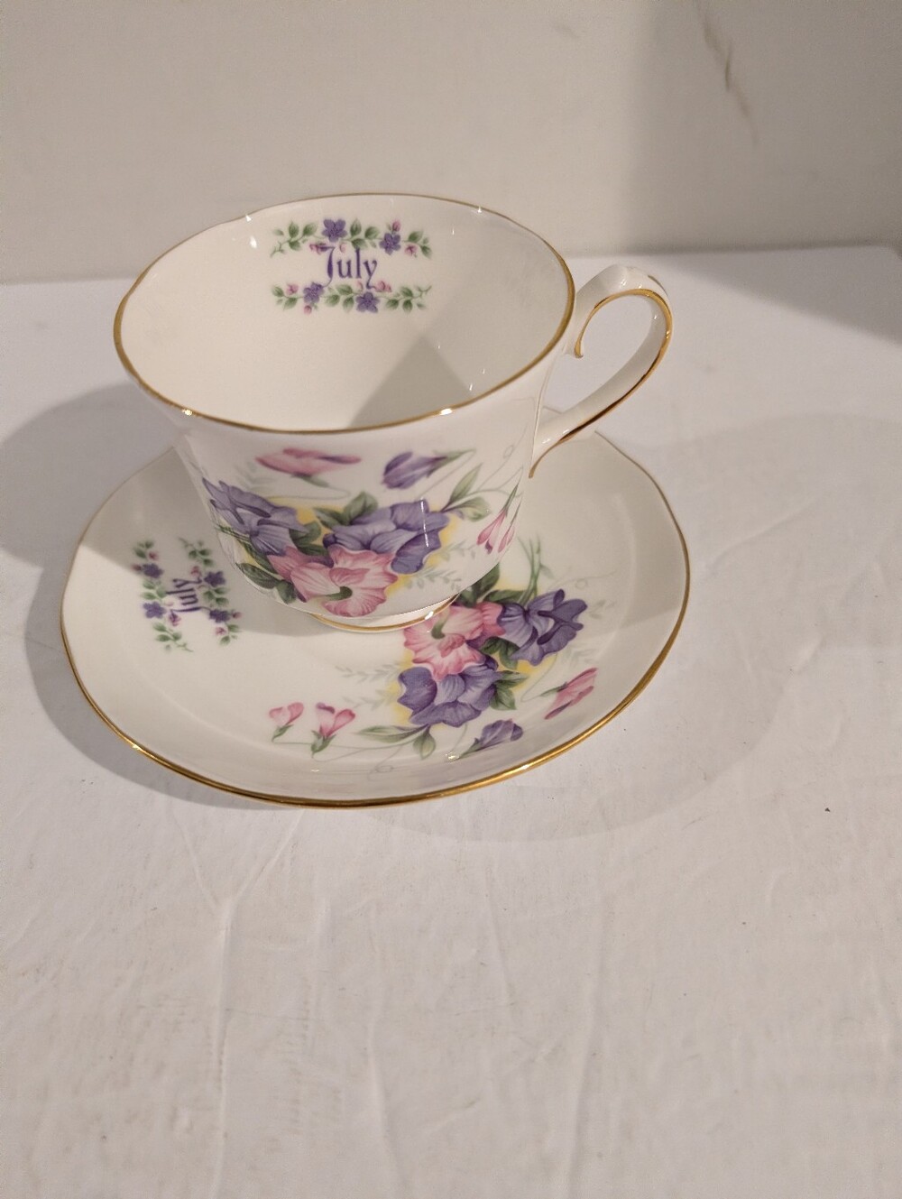 Duchess July Teacup And Saucer Fine Bone China England